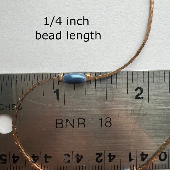 Vintage blue faux pearl necklace - Picture 9 of 9